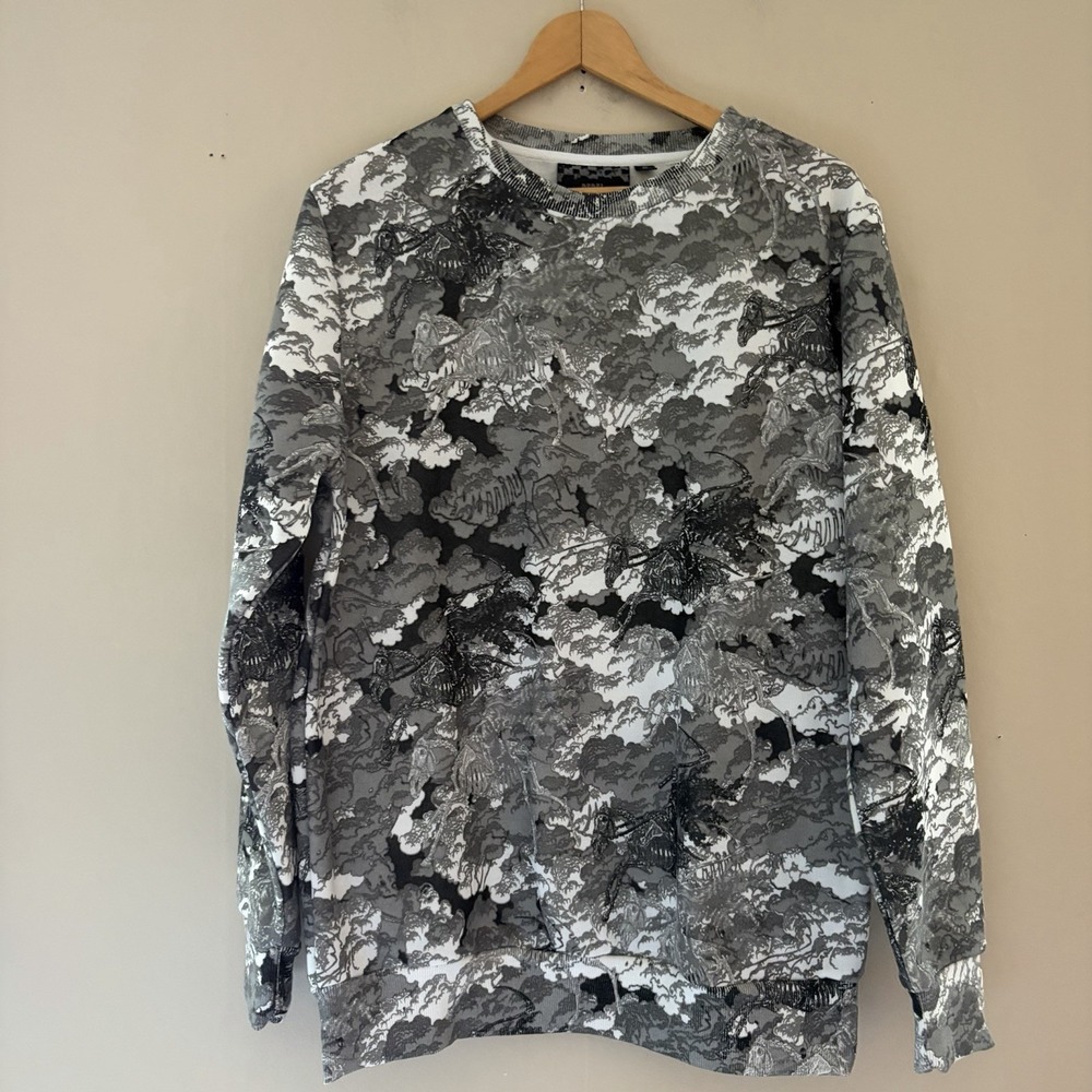 Rebel Vengeance Tapestry Apocolypse Horseman Pullover Size M Punk Streetwear